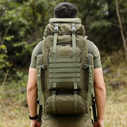 Hiking Backpack for Men 70L/100L Camping Backpack Military Rucksack Molle 3 Days Assault Pack for Climbing | Camping Backpack - color: 70l-olivegreen