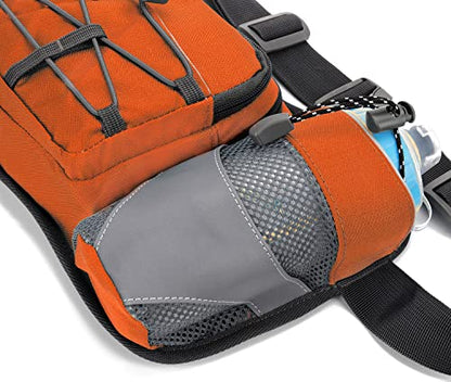 Waist Pack with Water Bottle Holder for Running Walking Hiking Fanny Pack Hydration Belt - color: Orange