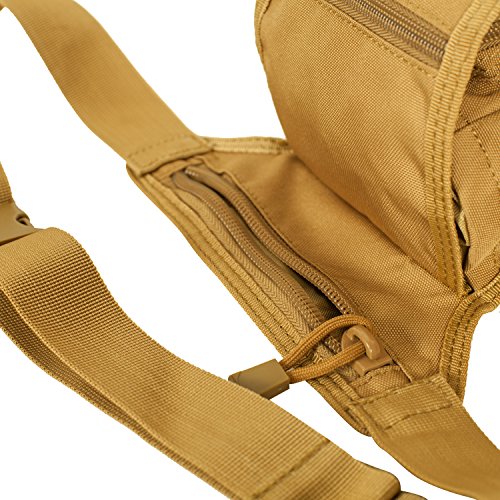 Seibertron Waterproof Tactical Outdoor Hiking Airsoft Utility Leg Bag Khaki - color: Leg Bag Khaki
