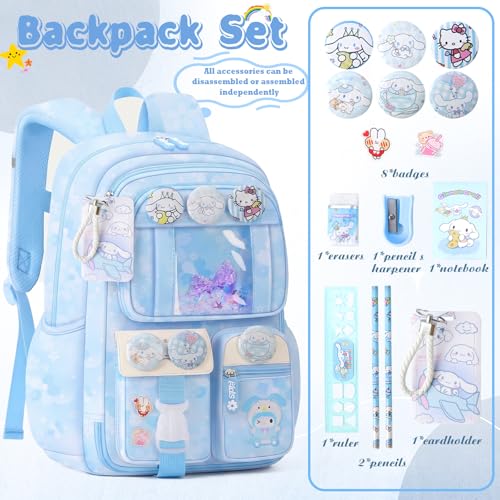 Cute Backpacks for Girls, Cute Backpack for School, Cute School Backpack for Kids Ages 6-12 - color: Blue