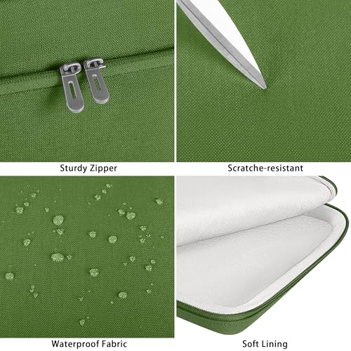 DOMISO 360 Protective Laptop Sleeve 15.6 inch Laptop Case with Handle Laptop Carrying Case for 15 inch MacBook Air/Pro Laptop Case 15.6 inch Compatible with MacBook Air 15 inch M3 2024,Green - color: Green, size: 15-15.6 inch