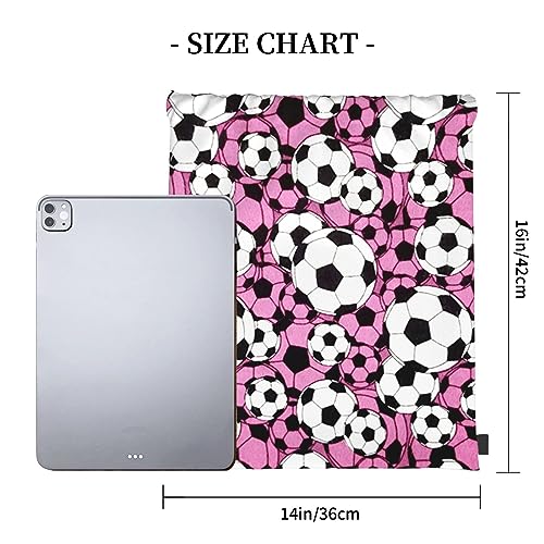 Soccer Drawstring Backpack Gym String Bag Water Resistant Drawstring Sackpack Sport For Womens Mens - color: Football3