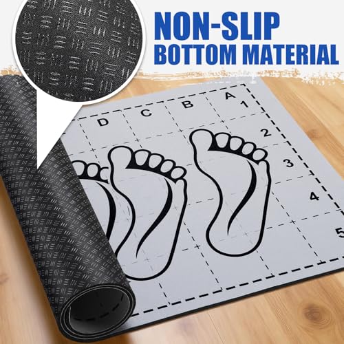 31.5'' X 13.8'' Non-Slip Squat Mat with Foot Position, Pro-Grade Exercise Mat Great for Squats, Leg and Lunges, Improving Muscle Activation, Versatility and Safety, Ideal for Home Fitness Enthusiasts - color: Grey