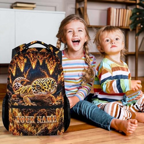 Custom Kids Backpack Boys - Backpacks for Toddler, 17 Inch Large Capacity Schoolbag for Elementary Primary School - color: Gold