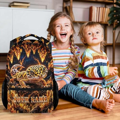 Custom Kids Backpack Boys - Backpacks for Toddler, 17 Inch Large Capacity Schoolbag for Elementary Primary School - color: Gold