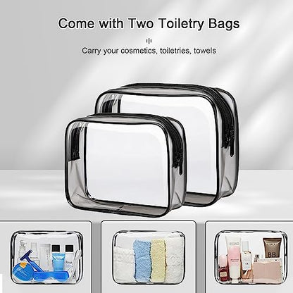 Sinaliy Travel Backpack for Women & Men, 40L Carry-On, 17-Inch Laptop, Waterproof, College Bookbag, Flight Approved - color: Grey