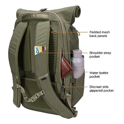 Thule Paramount 24L Backpack - Commuter Backpack with Padded Laptop Sleeve - Fits 16" laptops and 12" Tablets - Thoughtful Layout and Organization - color: Soft Green, size: 24L