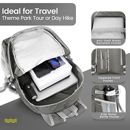 ZOMAKE Lightweight Packable Backpack - 35L Light Foldable Hiking Backpacks Water Resistant Collapsible Daypack for Travel(Dimgray) - color: Dimgray