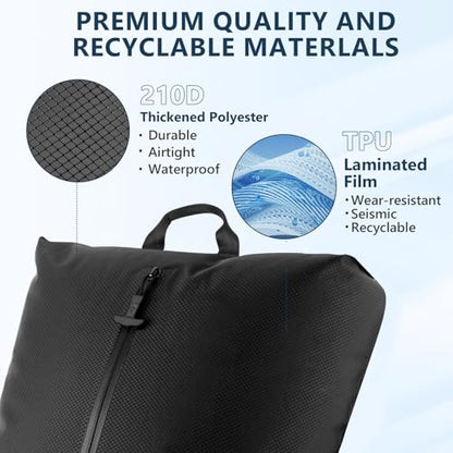 Dobaly 24L Vacuum Bags for Travel, IP67 Reusable Vacuum Seal Bags for Carry On Suitcases Vacuum Packing Cubes for Luggage and Backpack Space Saver Lightweight&Durable(2PC No Pump)