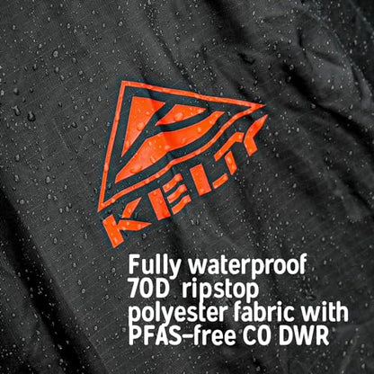 Kelty Backpack Rain Cover, Water Proof Cover for Hiking and Backpacking Packs 30 to 105 Liters, Elastic Cinch, Integrated Stuff Pocket, 2024 Update - size: XL (80-105L)