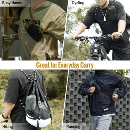 ONETIGRIS Cell Phone Pouch, Molle Holster Holder for Men Belt, for iPhone 17 Pro Max/Air/17/16/15/14 /13/12/11/X/XR/XS/8 Plus/7/6, for Galaxy S25 Ultra/s25/S24 /S23/S22/S21 - color: Green