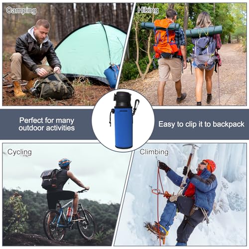 Water Bottle Sleeves, 3 Pcs Neoprene Insulators Bottle Carrier Holder with Buckles, fits 16-18oz (Colorful1) - color: Colorful1