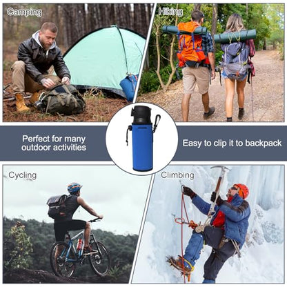 Water Bottle Sleeves, 3 Pcs Neoprene Insulators Bottle Carrier Holder with Buckles, fits 16-18oz (Colorful1) - color: Colorful1