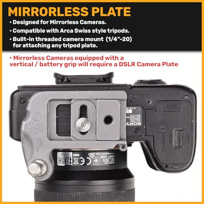 SPIDER HOLSTER – Clip-on Camera Holster and Camera Plate with Durable Stainless Steel Pin – Compatible with Any Belt - color: Spider X Holster + Plate
