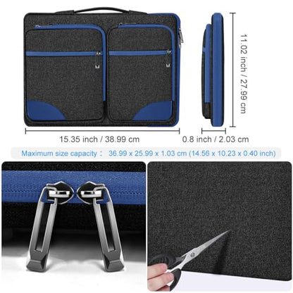 ZINZ 360 Protective Laptop Case 15" 15.6" 16" Sleeve, Water-Resistant Handbag with Straps Compatible with 16" MacBook Neo, MacBook Pro Air 16"/15", XPS 16" and Most 15" 15.6" 16" Notebooks,B01BL02 - color: B01bl02, size: 15"-16"