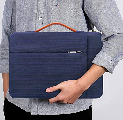 Lacdo 360° Protective Laptop Sleeve Case for 14 inch MacBook Pro M5 Pro/Max A3426 A3427 (2026), M5/M4/M3/M2/M1 A3434 A3112 A3401 A3185 A2918 A2992 | 13.8 inch Surface Laptop 7th Computer Bag, Blue - color: Blue, size: New MacBook Pro 14 Inch