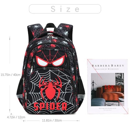 abshoo Cute Spider School Backpack For Boys Elementary Kindergarten Kids School Bag (Spider Black) - color: Spider Black