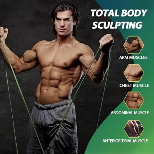 LEEKEY Pull Up Assistance Bands,5-125LB Resistance Bands with Grip、Door Anchor、Gym Bag - Exercise Bands for Full-Body Training, Fitness, Physical Therapy -USA Original Patent - style: 5-125LBS GREEN WITH HANDLE
