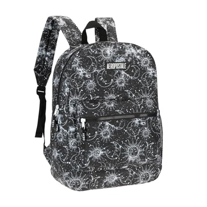 AEROPOSTALE Fieldtrip Unisex Backpack - AE Mens and Womens Bag for Everyday Use - Celestial Sky - color: Black Astro