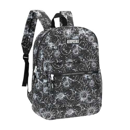 AEROPOSTALE Fieldtrip Unisex Backpack - AE Mens and Womens Bag for Everyday Use - Celestial Sky - color: Black Astro