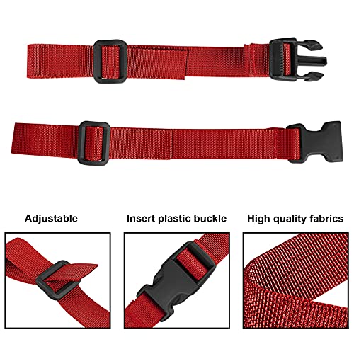 XTACER Backpack Chest Strap Adjustable Backpack Sternum Strap Chest Belt with Buckle (Pack of 4) - color: Red