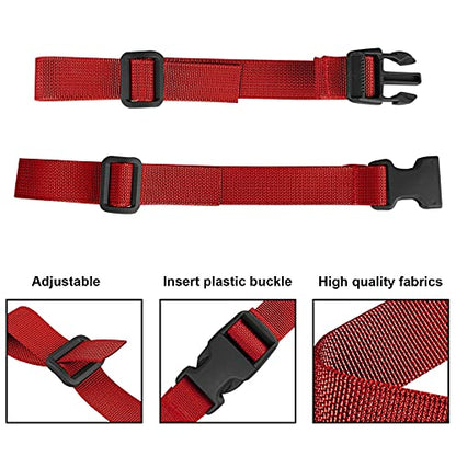 XTACER Backpack Chest Strap Adjustable Backpack Sternum Strap Chest Belt with Buckle (Pack of 4) - color: Red