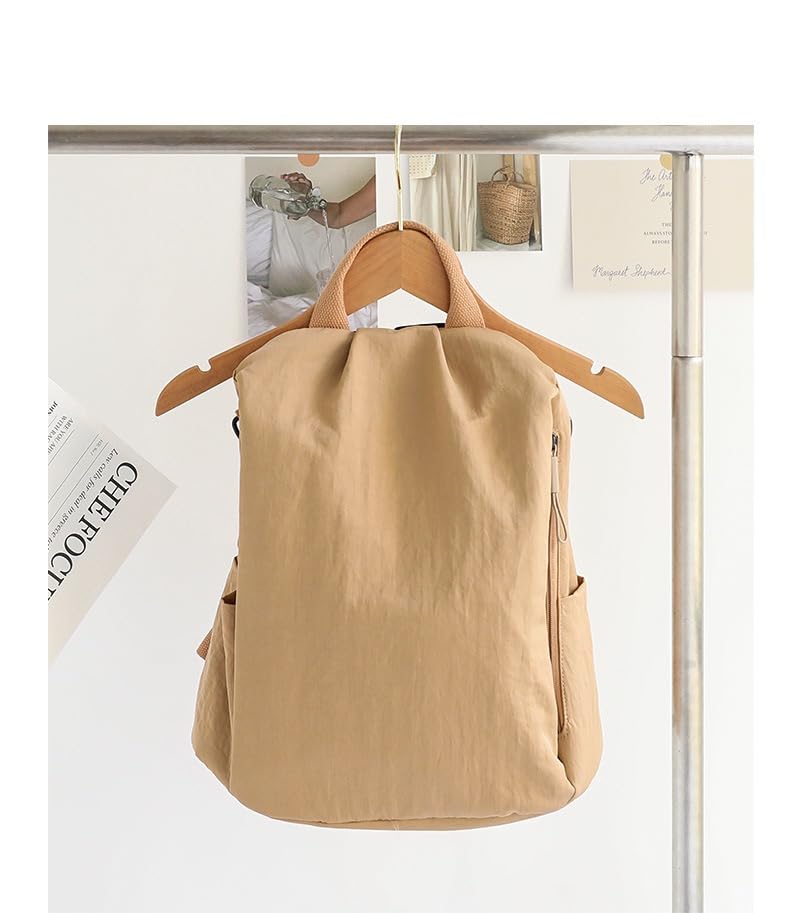 Convertible Nylon Backpack, Casual Lightweight Daypack Shoulder Bag, Multi-Way Carrying Design