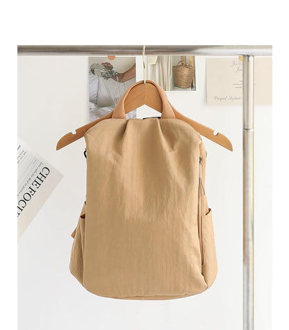 Convertible Nylon Backpack, Casual Lightweight Daypack Shoulder Bag, Multi-Way Carrying Design