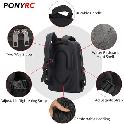 Avata 360 Backpack, Waterproof Travel Case Hard Shell Shoulder Bag for DJI Avata 360, Fits for RC Motion 3, Goggles 3, Batteries, Charging Hub &Other Accessories
