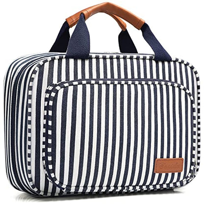 Bosidu Hanging Travel Toiletry Bag,Large Capacity Cosmetic Travel Toiletry Organizer for Women with 4 Compartments & 1 Sturdy Hook,Perfect for Travel/Daily Use/Christmas - color: z-Blue