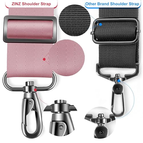 ZINZ 74" Shoulder Strap with Fixed Pad and Dual Balanced Buckles，Pink - color: Pink