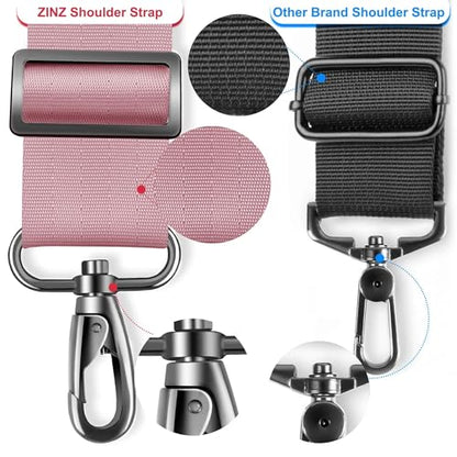 ZINZ 74" Shoulder Strap with Fixed Pad and Dual Balanced Buckles，Pink - color: Pink