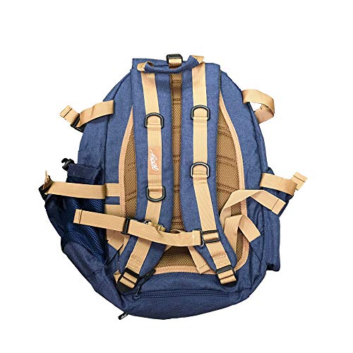 HOOEY Mule 25L Backpack - Hiking, Gym, & Travel Bag with Boot Carrier, Hat Strap, Rain Cover, Laptop Sleeve (Denim) - color: Denim