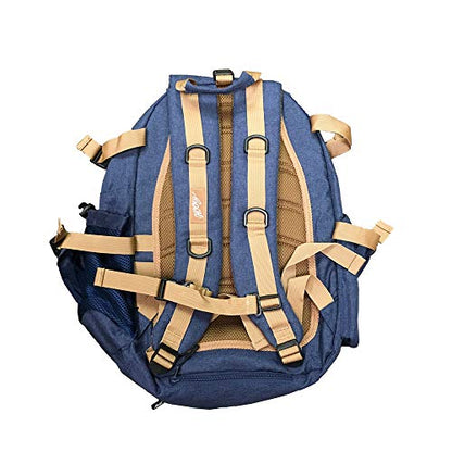 HOOEY Mule 25L Backpack - Hiking, Gym, & Travel Bag with Boot Carrier, Hat Strap, Rain Cover, Laptop Sleeve (Denim) - color: Denim