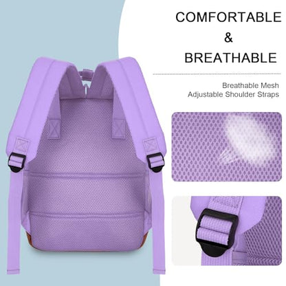 Goloni Small Carry On Travel Backpack with USB Charging Port, Lightweight Water Resistant Mini Carry-on Backpack for Men Women, Compact Personal Everyday Backpack,Purple - color: Purple