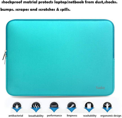 Laptop Case 14 Inch, Resistant Neoprene Laptop Sleeve/Notebook Computer Pocket Case/Tablet Briefcase Carrying Bag for 14 inch HP, Lenovo, Asus Notebook, Ultrabook, Blue - color: Blue, size: 14 inch