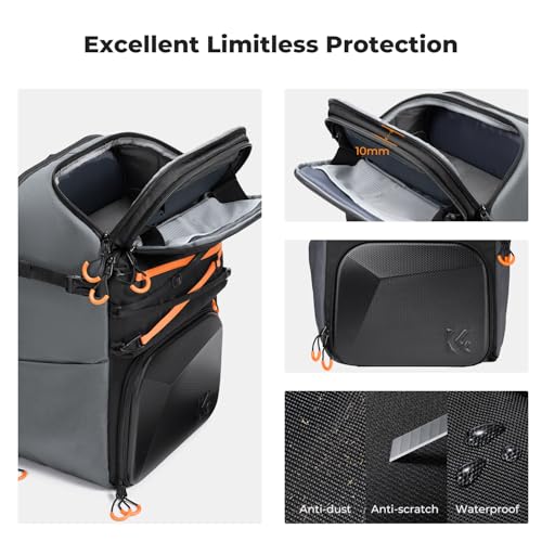K&F CONCEPT Camera Backpack Shoulder Bag for Photographers - size: 25L