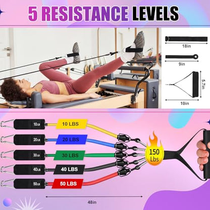 Duraaamo Resistance Bands Set, Long and Fabric Loop Bands for Working Out Exercise Stretching & Physical Therapy – Booty, Glute, Mini & Ankle for Home, Gym, Travel & Rehab