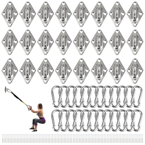 Wall Mount for Resistance Bands, Workout Anchors Wall Resistance with Hook for Fitness Bands, Space Saving Workout Equipment for Home Gym Weight Straps Suspension Training Exercise - style: 24 Pack