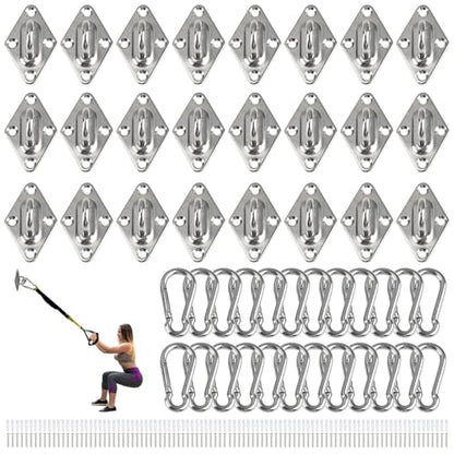 Wall Mount for Resistance Bands, Workout Anchors Wall Resistance with Hook for Fitness Bands, Space Saving Workout Equipment for Home Gym Weight Straps Suspension Training Exercise - style: 24 Pack