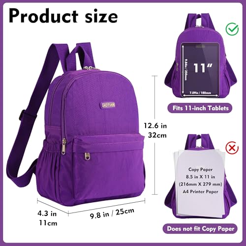 AOTIAN Lightweight Small Hiking Backpack for Women - Durable Water-Resistant Daypack for Travel, Camping & Outdoor Adventures - color: Purple-small