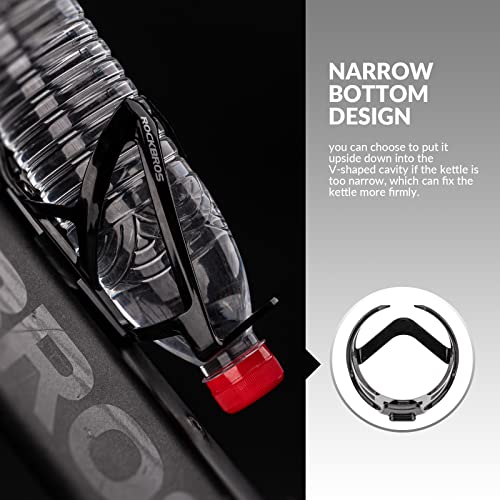 ROCKBROS Bike Water Bottle Holder Ultra-Light Bicycle Bottle Cages with Screws Tool, Universal Bike Cup Holder Rack for Road MTB Bikes… - color: Black, size: Standard