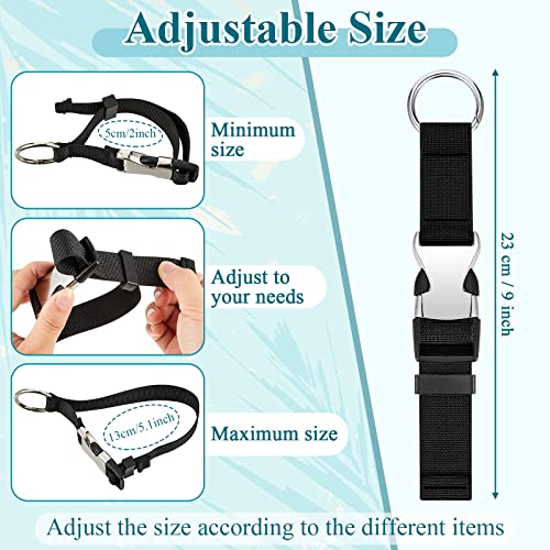 Amylove 3 Pcs Add a Bag Luggage Straps Gripper Heavy Duty Jacket Valises Strap for Travel Belt with Buckle Adjustable Baggage - color: Black, Blue and Grey