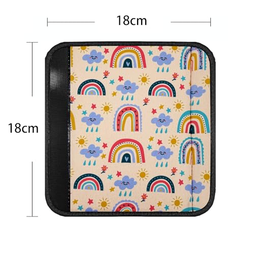 2 Pack VegaPunkLab Seat Straps Shoulder Pads for Kids - Seat Belt Cover Pad, Perfect for Car Booster Seats, Strollers, High Chair, Backpacks, and More, Rainbow - color: Rainbow