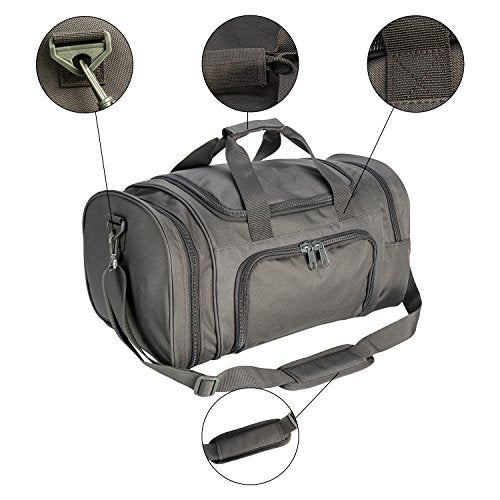 Gym Duffel Bag for Men Sports Duffel Bag with Shoe Compartment (GRAY-Model A) - color: GRAY-Model A