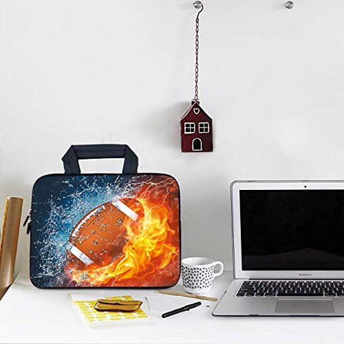 AMARY14 15 15.4 15.6 inch Laptop Handle Bag Computer Protect Case Pouch Holder Notebook Sleeve Neoprene Cover (Football) - color: Football