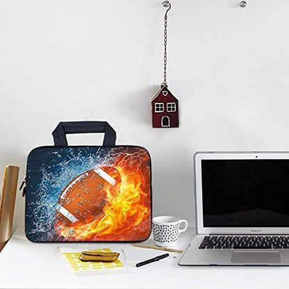 AMARY14 15 15.4 15.6 inch Laptop Handle Bag Computer Protect Case Pouch Holder Notebook Sleeve Neoprene Cover (Football) - color: Football