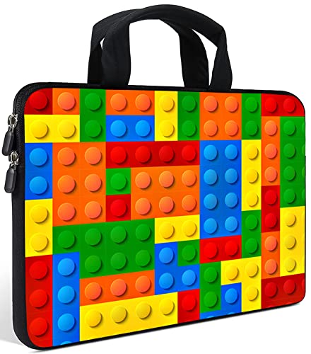 AMARY14 15 15.4 15.6 inch Laptop Handle Bag Computer Protect Case Pouch Holder Notebook Sleeve Neoprene Cover (Puzzle) - color: Puzzle