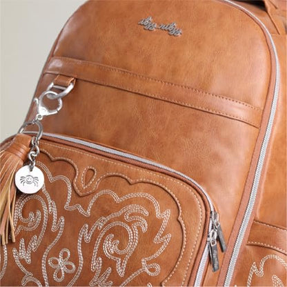 Itzy Ritzy Boss Plus Large Diaper Bag Backpack with 19 Pockets (Saddle) - color: Saddle