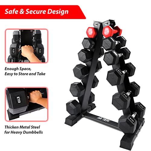 Dumbbell Rack Stand Only, Weight Rack for Dumbbells Compact A-Frame Home Gym Space Saver, 480/800 LBS Weight Capacity - style: 6 Tier - 800LBS